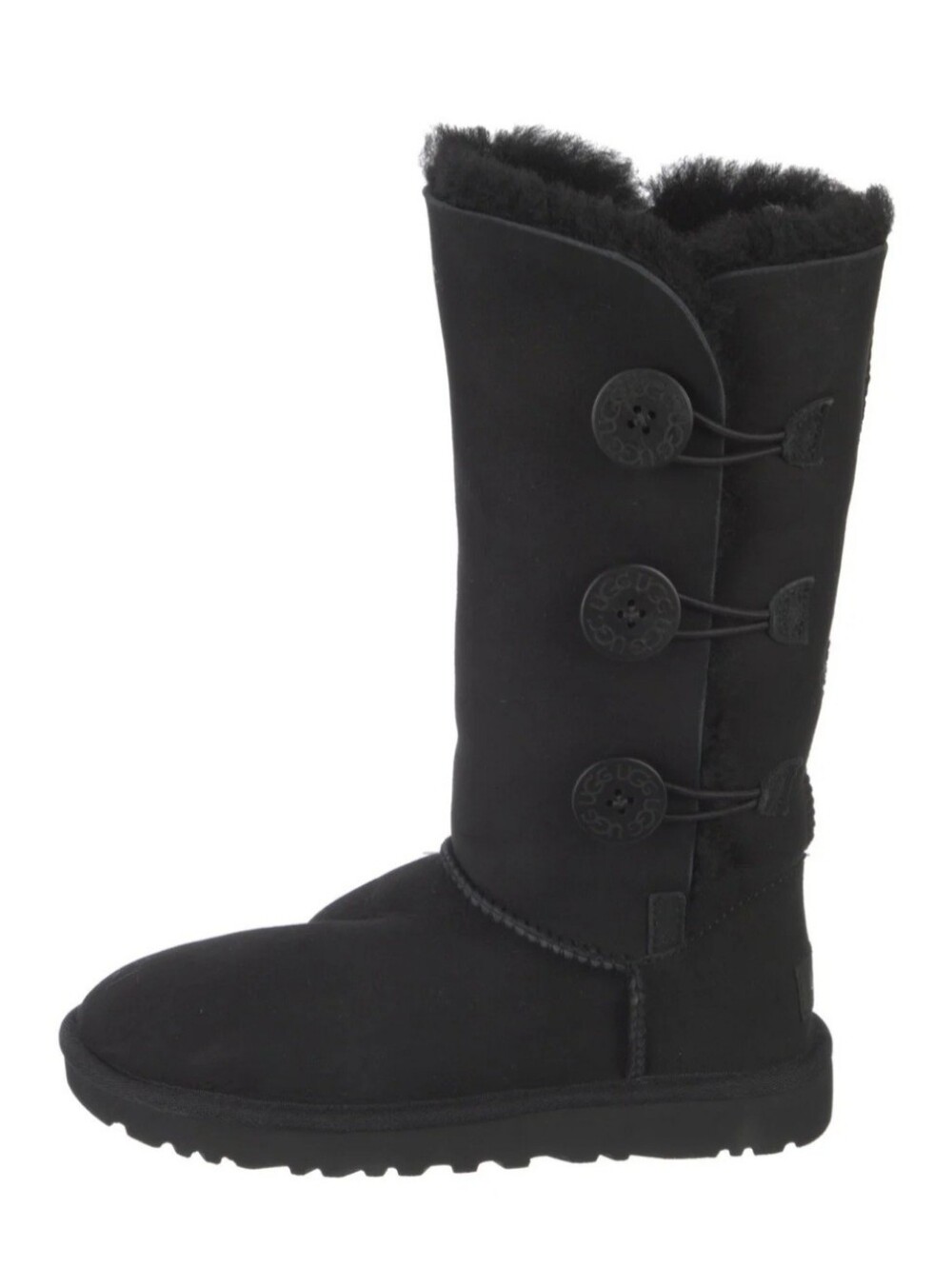 UGG Tall Bailey Button Suede Leather Boots- Size 7- VERY LIGHTLY USED